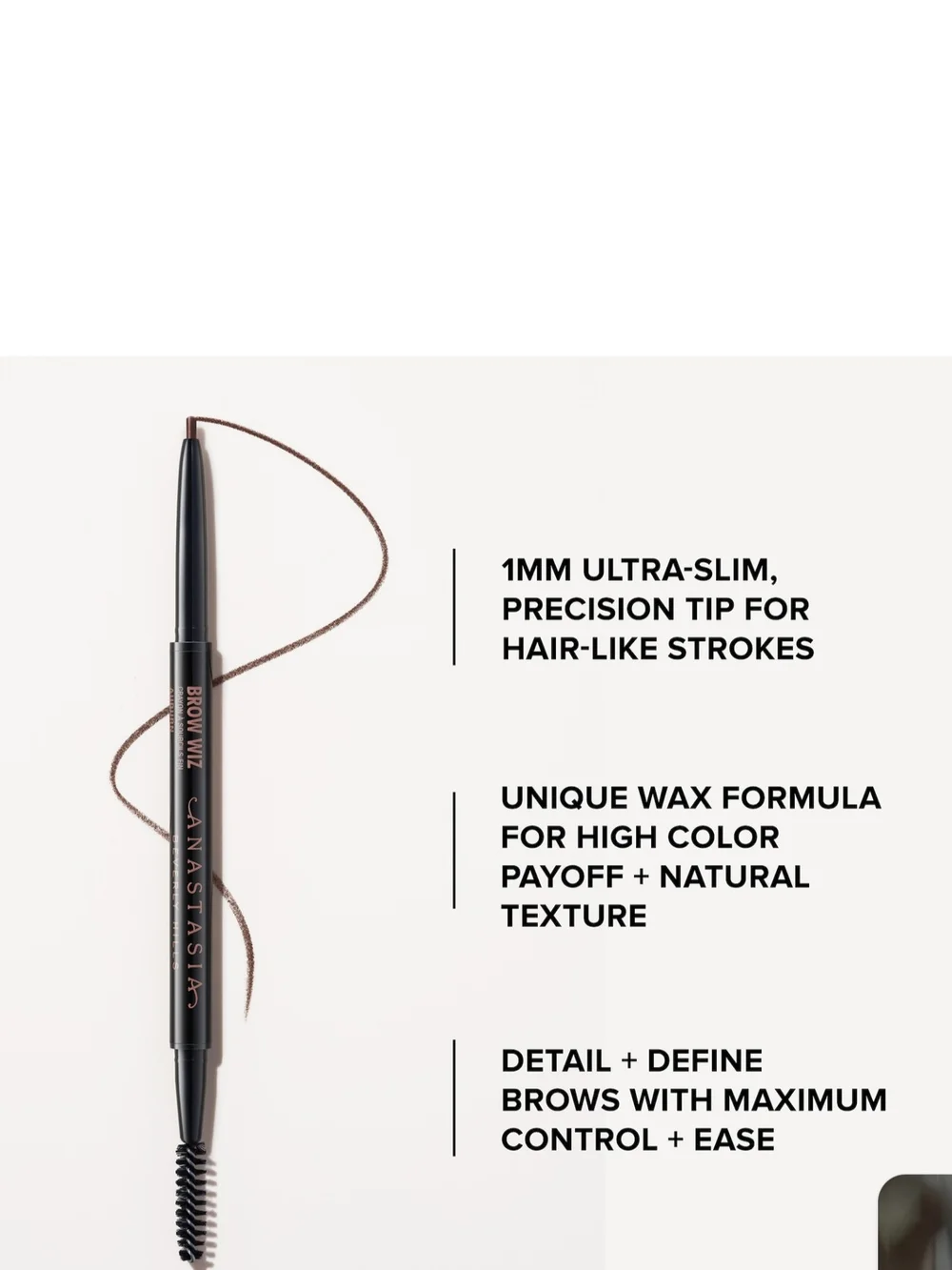 Anastasia Beverly Hills Brow Wiz Skiny Brow Pencil - In Dark Brown NIB